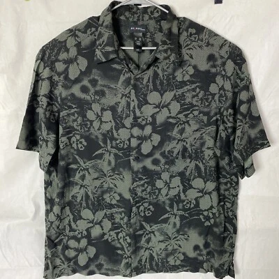 Mens Access Hawaiian Tropical Print Button Up Short Sleeve Shirt XX Large. Green - Image 1 of 4