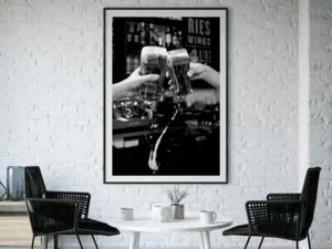 Beer Cheers Wall Art poster Choose your Size - Bild 1 von 2