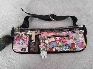 Tokidoki X LeSportsac Waist Fanny Pack/Bum Bag w, Rare Tokidoki Bear Keychain - Picture 1 of 9