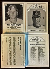 1991 MODESTO-A's CHONG UPDATED w/Checklist Minor League Complete SEALED Team Set