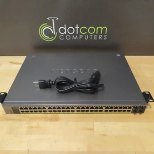 Netgear Prosafe GS752TP V1H1 Gig Stackable Smart 48 port PoE switch 4 SFP New - Picture 1 of 4