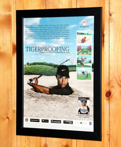 Tiger Woods PGA Tour 2005 Small Poster / Old Ad Page Framed PS2 Xbox EA Sports