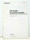 Sony CD Radio CaSsette-Recorder Recorder CFD-E55 Ręczne instalcje 320l6bb18