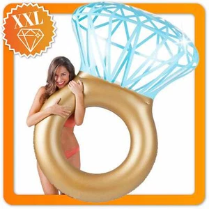 Aufblasbarer Diamantring Schwimmreifen Schwimmring romantische Diamant Badeinsel - Bild 1 von 5