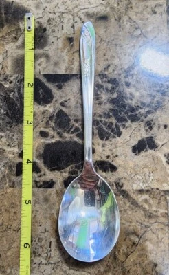 ✅️ CUCHARA DE AZÚCAR PLATEADA MID CENTURY c1957 LADY FAIR PATTERN 😘🍚  Foto 1 de 4