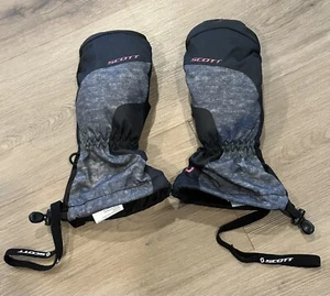 Scott Black & Grey Mittens Kids Large Winter Ski/Snowboard Mittens - Picture 1 of 3