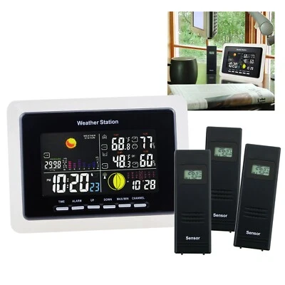 Weather Forecast Station For Outdoor Indoor Temperature Humidity RCC DCF - Image 1 of 4