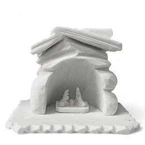 Presepe in Marmo Bianco di Carrara Natività da Tavolo Home Decor Marble H 7cm - Imagen 1 de 2