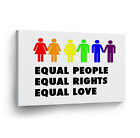 Equal Love Cytat LGBT Lesbijka Gej Biseksualny Płótno Obraz Druk Sztuka ścienna