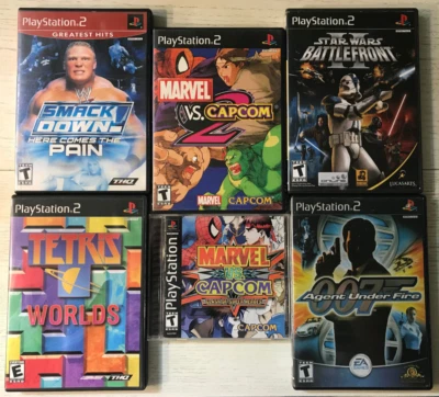 Marvel vs Capcom 1 & 2, Smackdown! HCTP, Battlefront 2 & More! PS Bundle - Image 1 of 4
