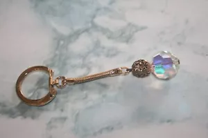 Llavero de color dorado con cristal grande - Imagen 1 de 2