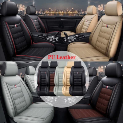 For Acura Legend 5-Seat Full Set Car Seat Cover Leather Front Rear Back Cushion Foto 1 de 4