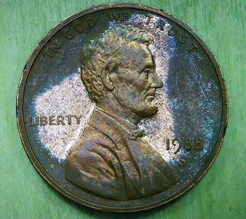 1988 S proof lincoln cent error missing clad layer Cover