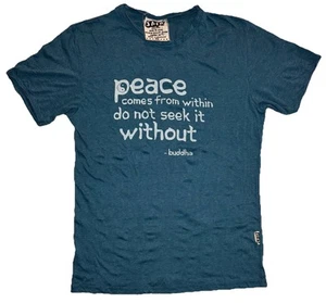 Sure Back To Basic Buddha Peace Comes From Within Shirt Sz M Raw Edge Buddhism - Picture 1 of 6
