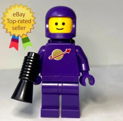 **NEW** 100% LEGO Classic Purple Spaceman W/ Helmet & Air Tank Minifigure - Image 1 of 4