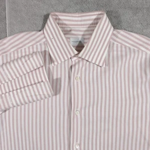 Ermenegildo Zegna Herren 42/16 1/2 Baumwolle gestreift französische Manschette Anzughemd 42/16,5 - Bild 1 von 12
