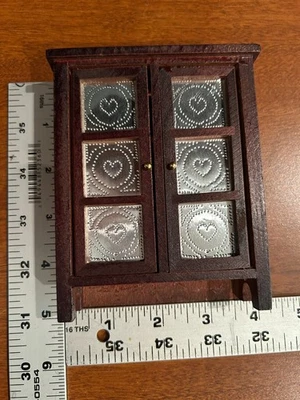 Hobby Lobby Miniature dollhouse furniture wood Cupboard Cabinet Hutch 1:12 scale - Image 1 of 4