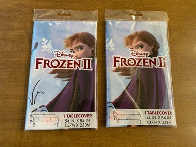 Disney Frozen II Plastic Table Cover 54 X 84 Party Supplies 2 Packs Birthday - Image 1 of 4