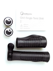 Ergon GA3 Griffe inkl. Supernova magnetischem Fernlichtaster Single Twist Shift - Picture 1 of 1