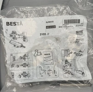 IKEA Besta Soft Closing Push-Open Cabinet Hinge 802.612.58 Sets 2 Pcs per Bag - Picture 1 of 2