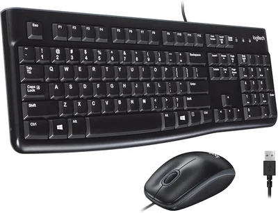 Logitech Desktop MK120 Durable, Comfortable, USB Mouse and keyboard Combo - Image 1 of 4