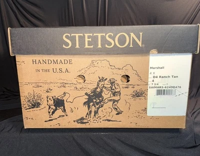 Шляпа ковбойская войлочная желтовато-коричневая Stetson Marshall 4X Ranch SWMARS-6240D476 - Изображение 1 из 4