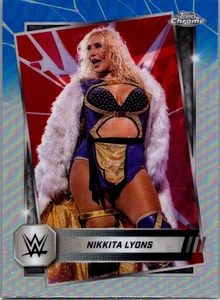 2025 Topps Chrome WWE - Nikkita Lyons #171 Red and Blue Refractor - Picture 1 of 2