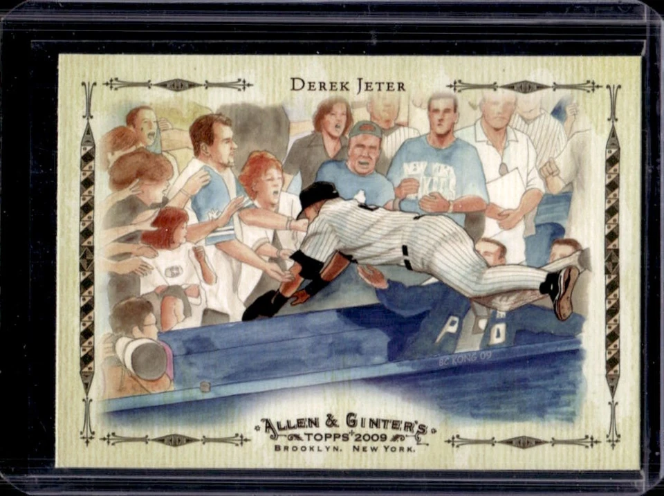 2009 Allen & Ginter Derek Jeter Highlight Sketches #AGHS8 Yankees - Image 1 of 2