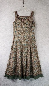 Peruvian Connection ärmelloses Maxikleid Damen 10 Vogelmuster 100 % Pima-Baumwolle - Bild 1 von 12