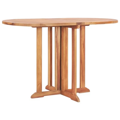  Dining Table Natural Teak Solid Teak Wood 47.2 x 27.6 x 29.5 in - Image 1 of 4