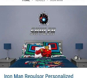 Iron Man Repulser Personalized With Name “Skyler” 96-96206 Fathead Marvel NEW - Picture 1 of 1
