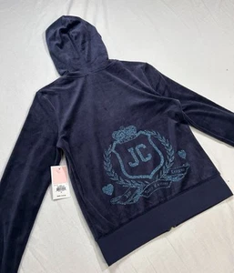 Vintage Juicy Couture Trashy Y2K Velour Jacket Sz S McBling Velvet Tracksuit NEW - Picture 1 of 19