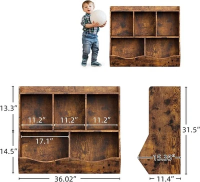 Organizador de almacenamiento de juguetes para niños estantería para niños con estante de almacenamiento para cubbitos para niños pequeños Foto 1 de 4