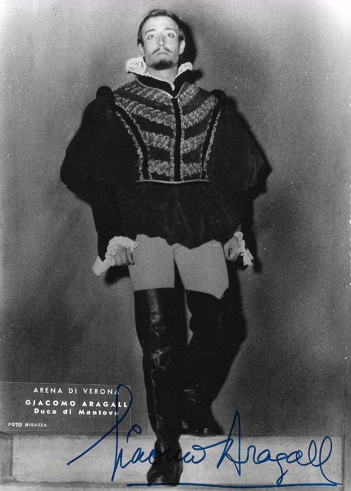 Oper: GIACOMO ARAGALL -  Vintage Foto 13 x 18 cm original IP SIGNIERT / SIGNED - Bild 1 von 1