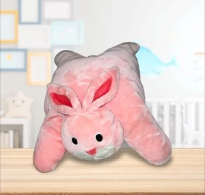Almohada vintage rosa de gran tamaño 26” conejo conejito años 90’s - Imagen 1 de 4