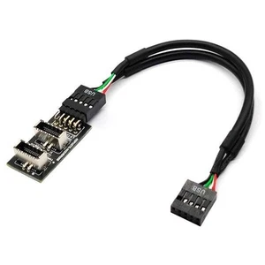 Adaptador Panel Frontal 18 cm 2x USB 3.1 Tipo E Hembra a 2.0 9 Cable 10 Pin - Imagen 1 de 8