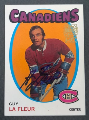 2001-02 Topps O-Pee-Chee Archives #28 GUY LAFLEUR * Rookie Reprint AUTO - Image 1 of 4
