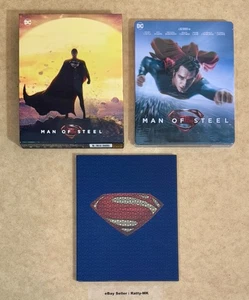 MAN OF STEEL - HDZETA 3D + 2D FULL SLIP BLU RAY STEELBOOK - (READ DESCRIPTION) - Picture 1 of 18