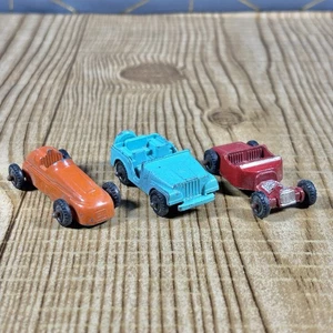 3 LOT of 50s Vintage 2" MIDGETOY Diecast Indy Car Racer Jeep Metal Toy Auto RARE - Picture 1 of 7