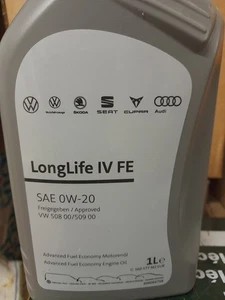 OLIO MOTORE 0W30 ORIGINALE AUDI VW SEAT SKODA VOLKSWAGEN LONGLIFE 504/507.00 1LT - Foto 1 di 1