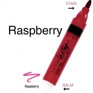 Avon Extra Lasting Lip Stain + Balm RASPBERRY D03 NOS in Box - Picture 1 of 2