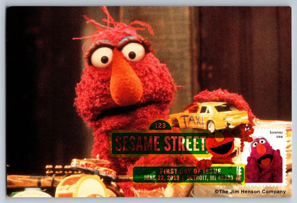 #5394n Sesame Street Telly FDC Maxi Card w/DCP Cancel - Image 1 of 2