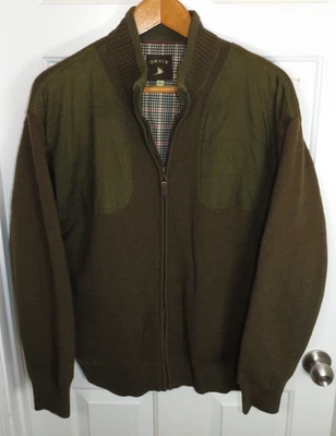 Orvis Wool Foul Weather Sweater Jacket Men’s XL Full Zip Cardigan Lined Shooting - Image 1 of 4