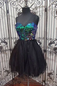 BD23 LIMITED ED 754 BLACK MULTI SZ 18 PURPLE FORMAL HOMECOMING PROM GOWN DRESS - Picture 1 of 11