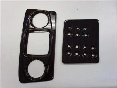 UNIVERSAL GAUGE & SWITCH BLANK FAUX WOOD GRAIN PANEL SET OF (2) MARINE BOAT - Image 1 of 4