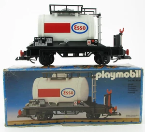 PLAYMOBIL 4108 ESSO Tankwaggon in OVP Waggon Wagen für Eisenbahn Lok Spur G 2 - Bild 1 von 18