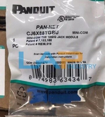 Qty:50 New For CJ6X88TGBU 6A unshielded 10G network super six module - Image 1 of 4