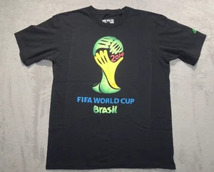 FIFA World Cup Brazil 2014 Official Adidas T Shirt Youths XL Black Soccer - Picture 1 of 8
