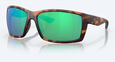 Costa Del Mar Reefton Retro Tortuga/Verde Espejo Vidrio Polarizado 580G - NUEVO Foto 1 de 4