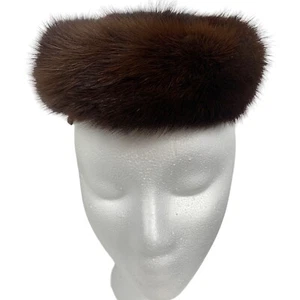Años 60 Damas De Colección Caja de Pillas Sombrero de Coralie EE. UU. Hecho en la Unión Marrón Disfraz Gorra - Imagen 1 de 12